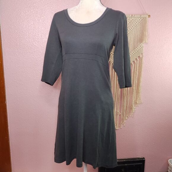 Horny Toad | 3/4 Sleeve Stretch Knit Dress Medium - Picture 2 of 6
